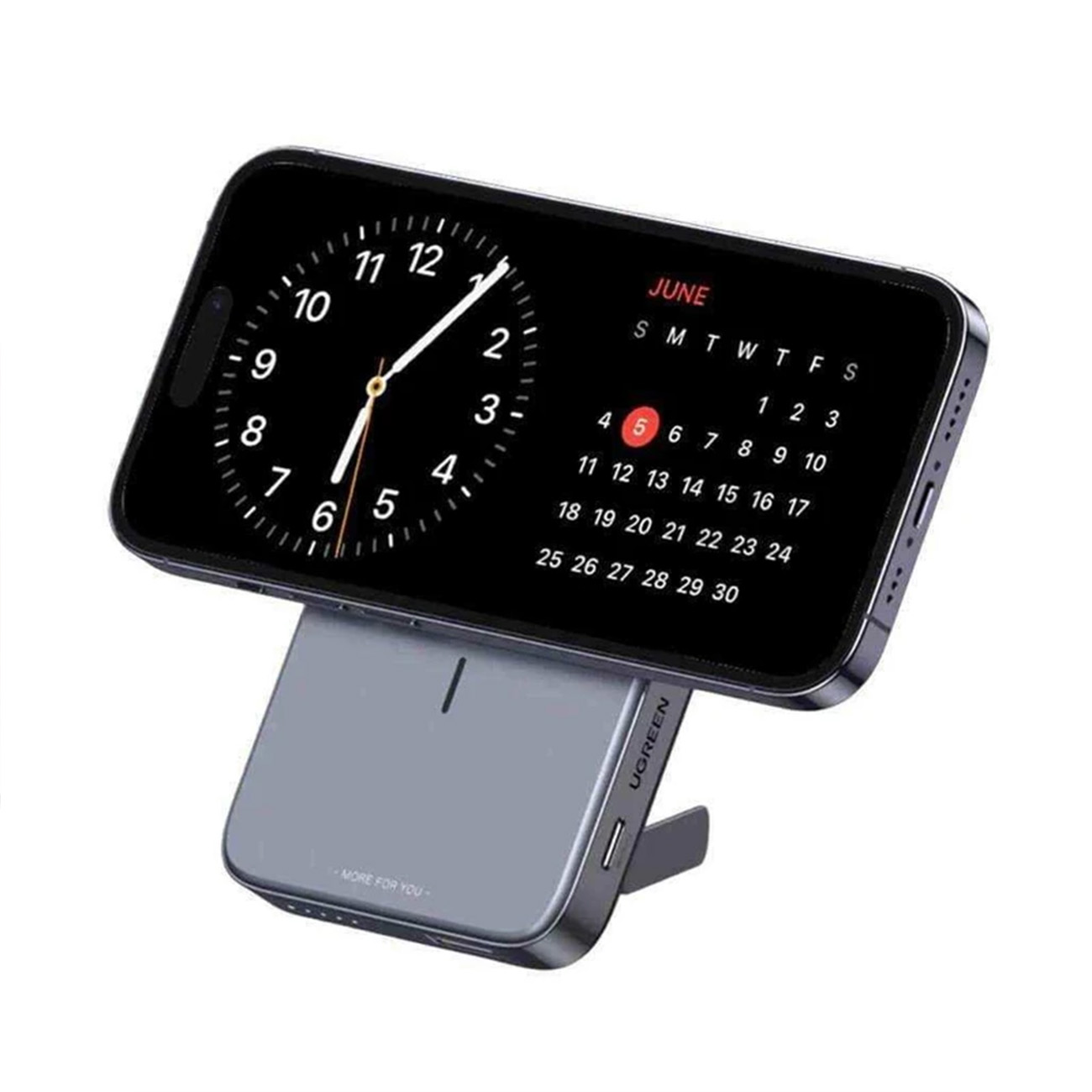 اتصال پاوربانک مغناطیسی یوگرین UGREEN PB206 10000mAh 22.5W Kickstand Magnetic Wireless Power Bank