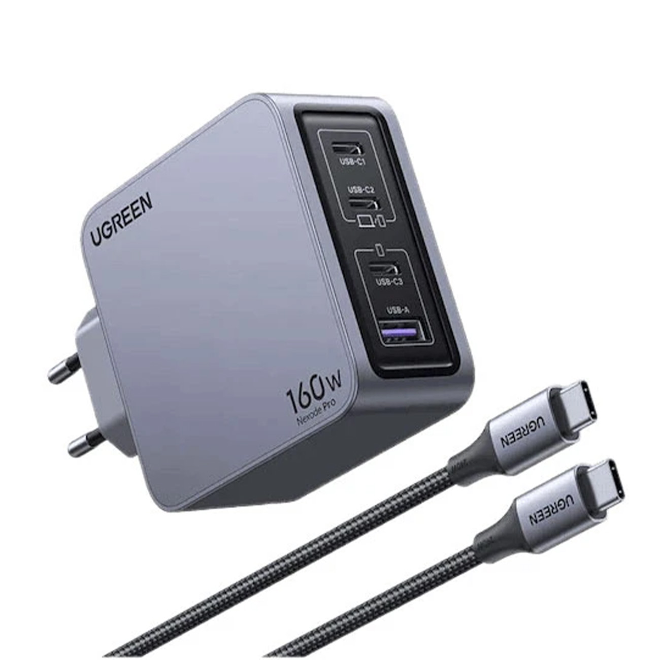کابل شارژر دیواری یوگرین UGREEN X763 Nexode Pro 160W GaN Fast Charger