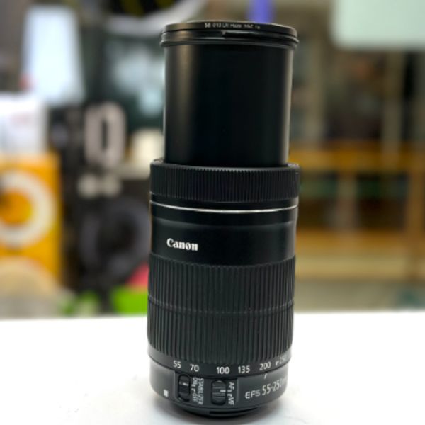 لنز دست دوم کانن Canon EF-S 55-250mm f/4-5.6 IS STM (جعبه دارد)