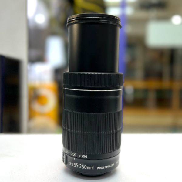 لنز دست دوم کانن Canon EF-S 55-250mm f/4-5.6 IS STM (جعبه دارد)