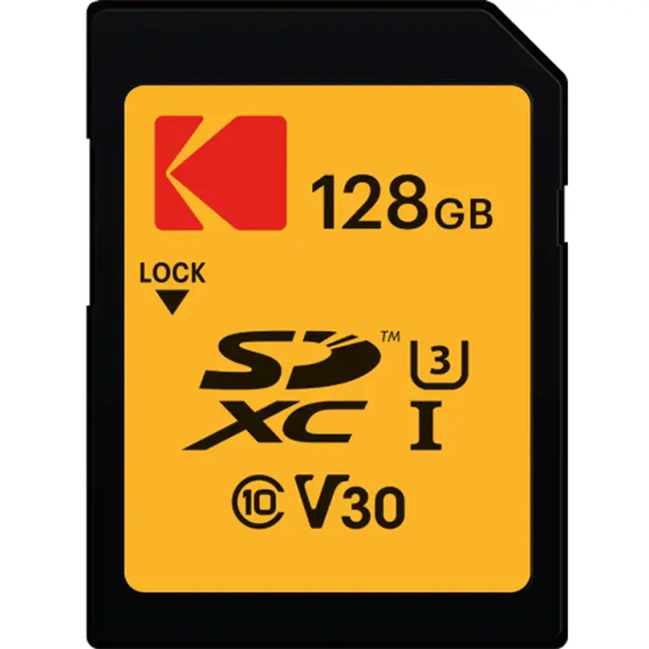 نمای روبه رو کارت حافظه کداک Kodak Ultra 128GB UHS-I U3 V30 Memory Card