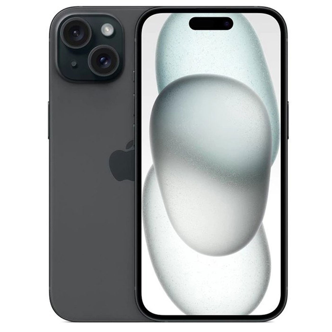 نمای روبه رو گوشی موبایل اپل مشکی Apple iPhone 15 CH Dual SIM 128GB ROM 6GB RAM Mobile Phone