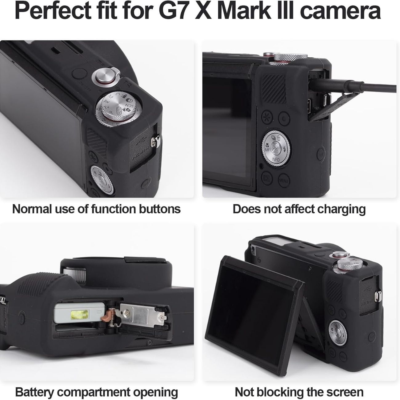 نمای توضیحات کاور دوربین Silicone Camera Case for Canon G7 X Mark III