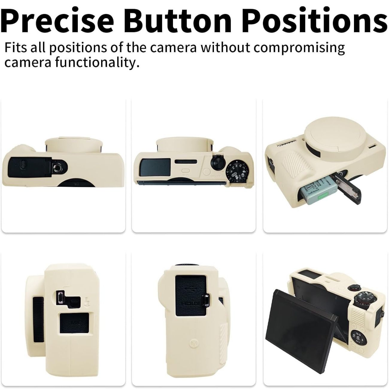 نمای توضیحات کاور دوربین سیلیکونی Silicone Camera Case for Canon G7 X Mark III