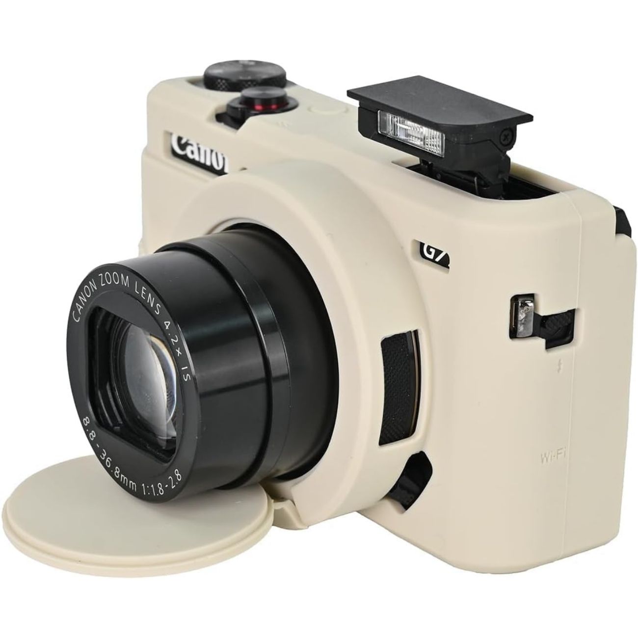نمای جانبی کاور سیلیکونی دوربین Silicone Camera Case for Canon G7 X Mark III