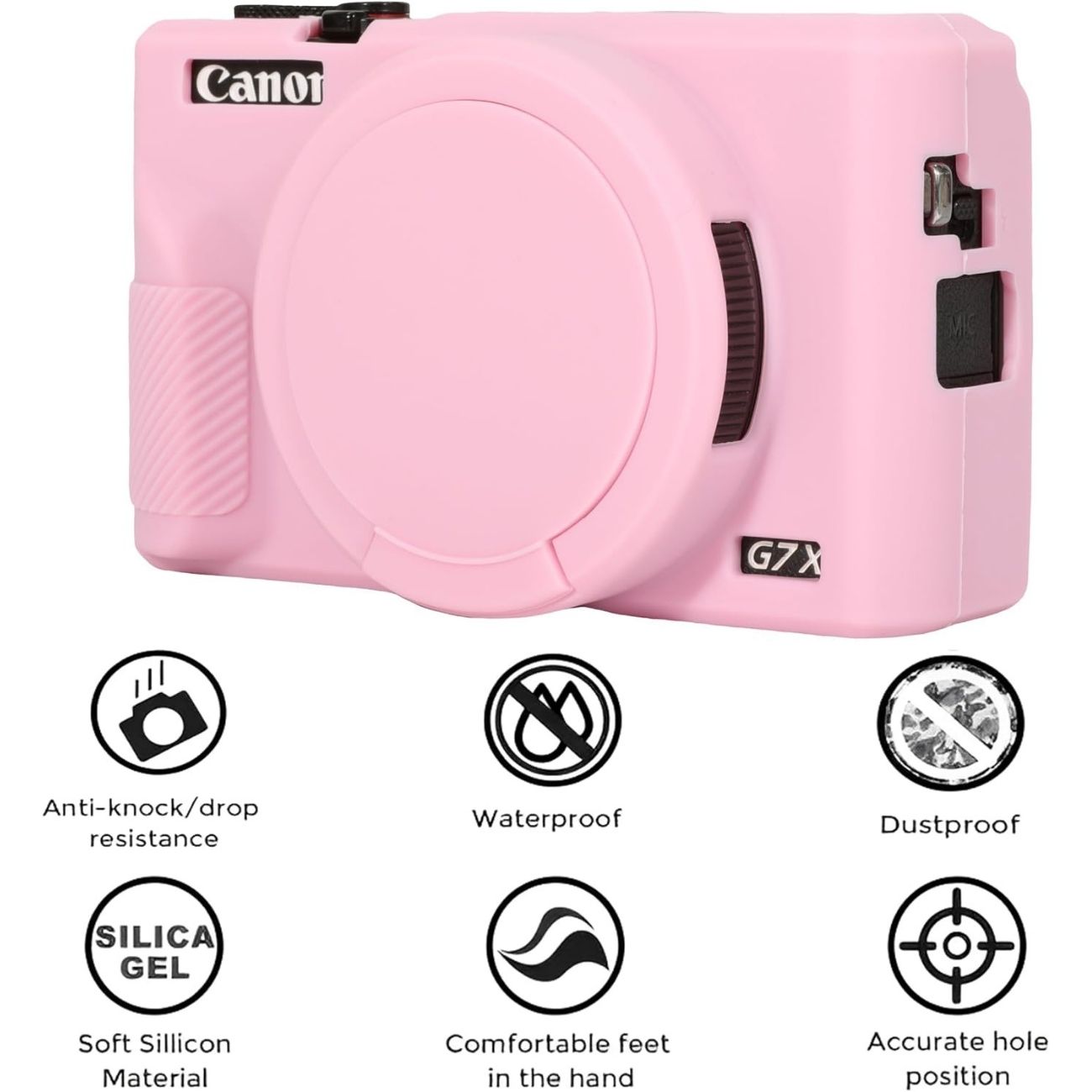 نمای توضیحات کاور سیلیکونی دوربین Silicone Camera Case for Canon G7 X Mark III