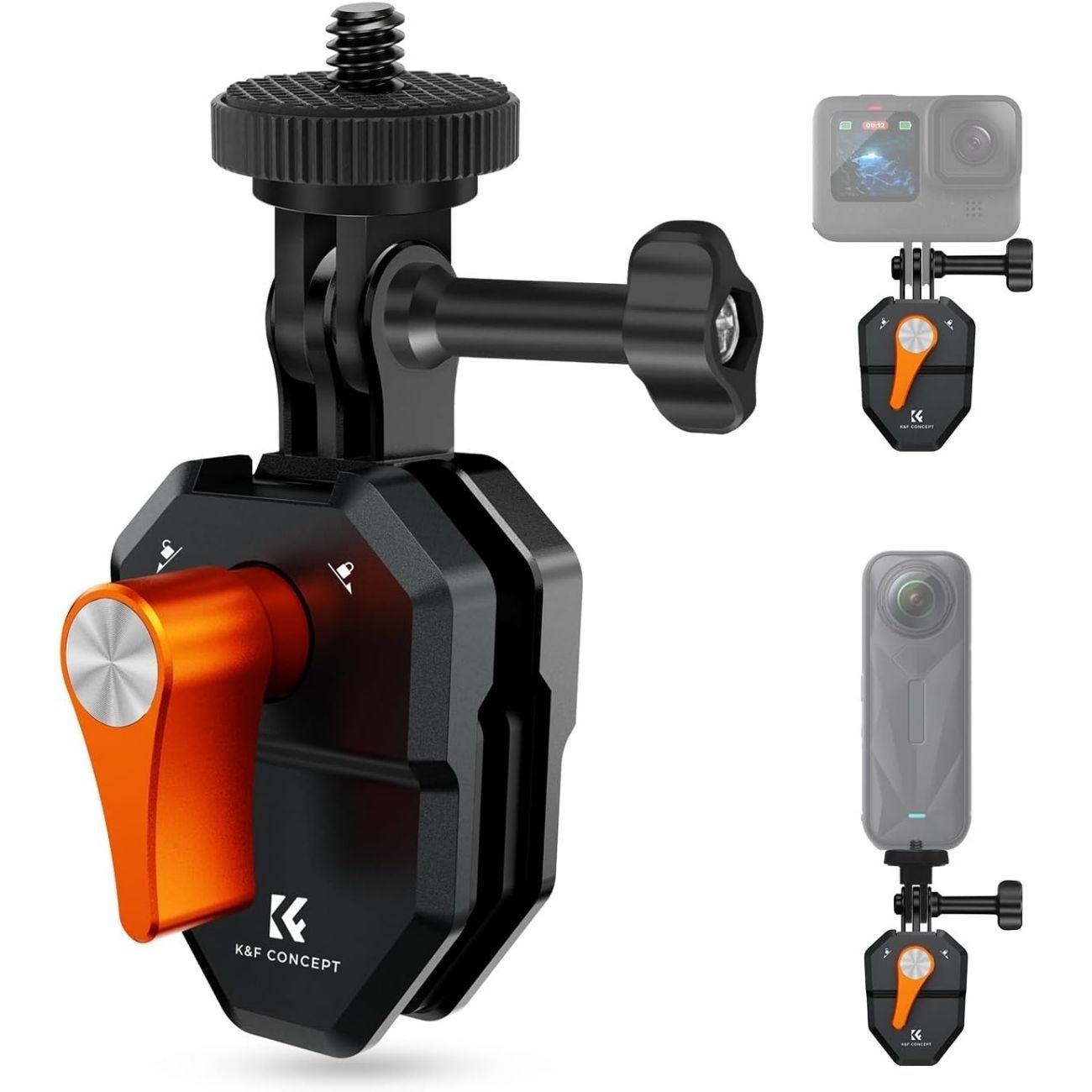 گیره نصب دوربین اکشن  K&F CONCEPT Motorcycle Windshield Clip Mount for Action Camera