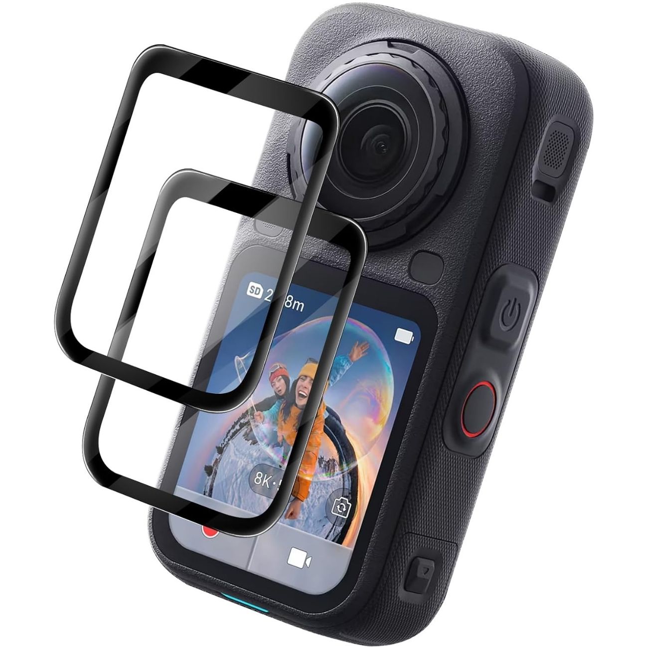 نمای جانبی محافظ صفحه نمایش 2Pack Tempered Glass Screen Protector for Insta360 X6