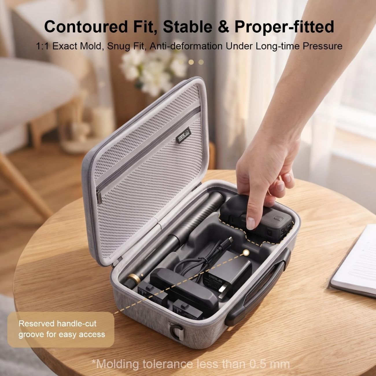 نمای کاربردی کیف دوربین Cochanvie Full Kit Storage Case for Insta360 X6