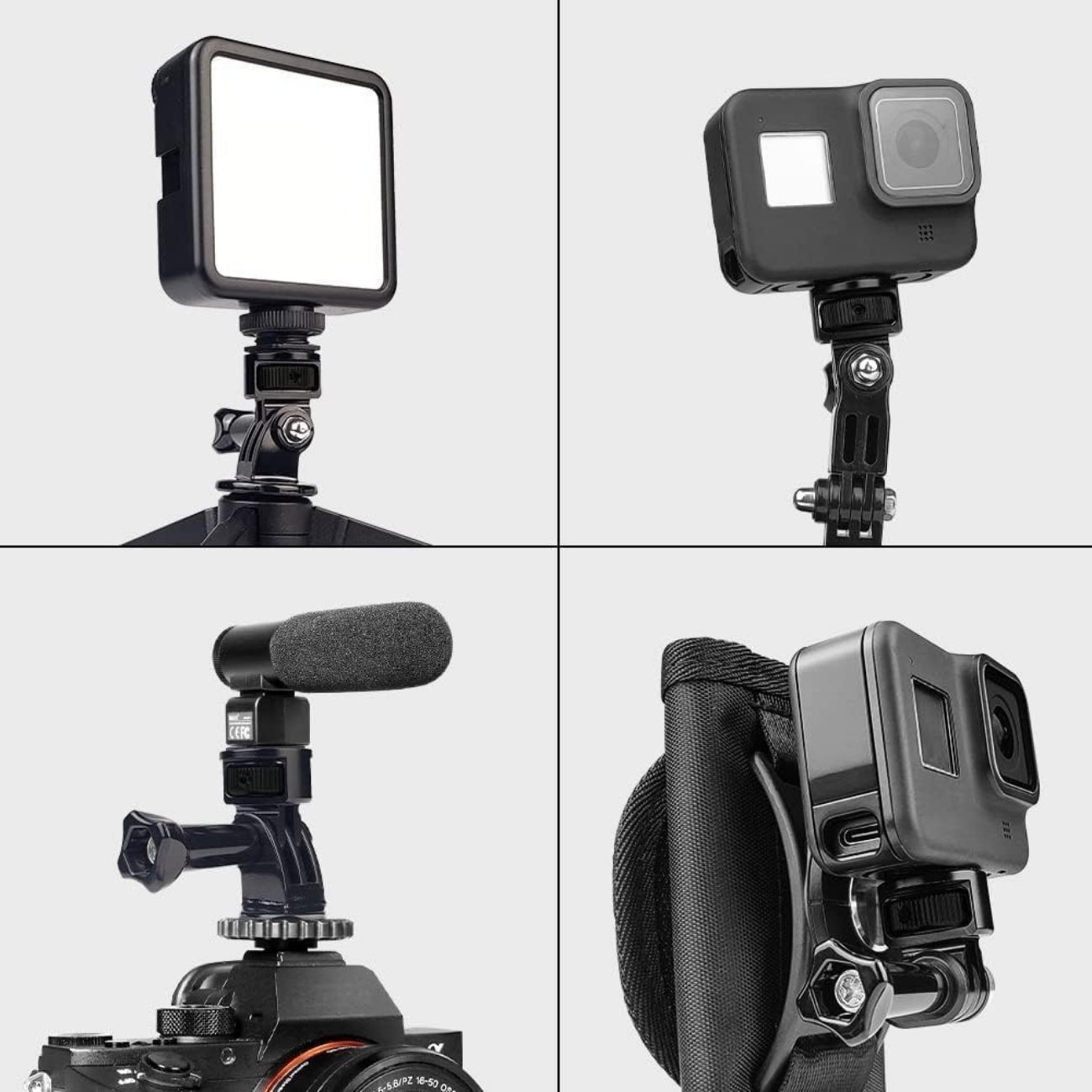 نمای کاربردی آداپتور تبدیل پایه دوربین eWINNER 2PCS Camera Tripod Mount Adapter 360° with 1/4-20 Scr