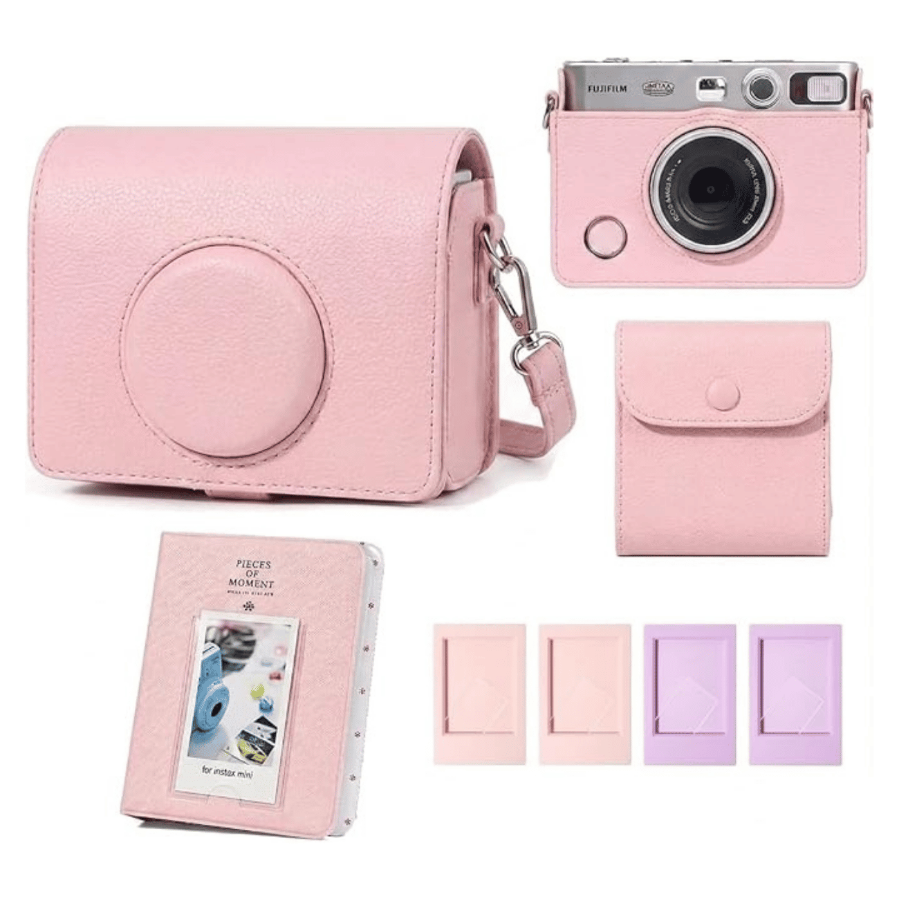 کیت محافظ دوربین صورتیی 5in1 Accessories Kit for Fujifilm Instax Mini Evo