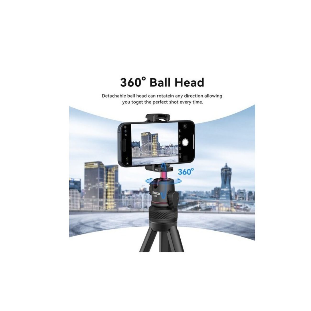 نما روی گوشی سه پایه اولانزی Ulanzi TT51 Portable Tripod