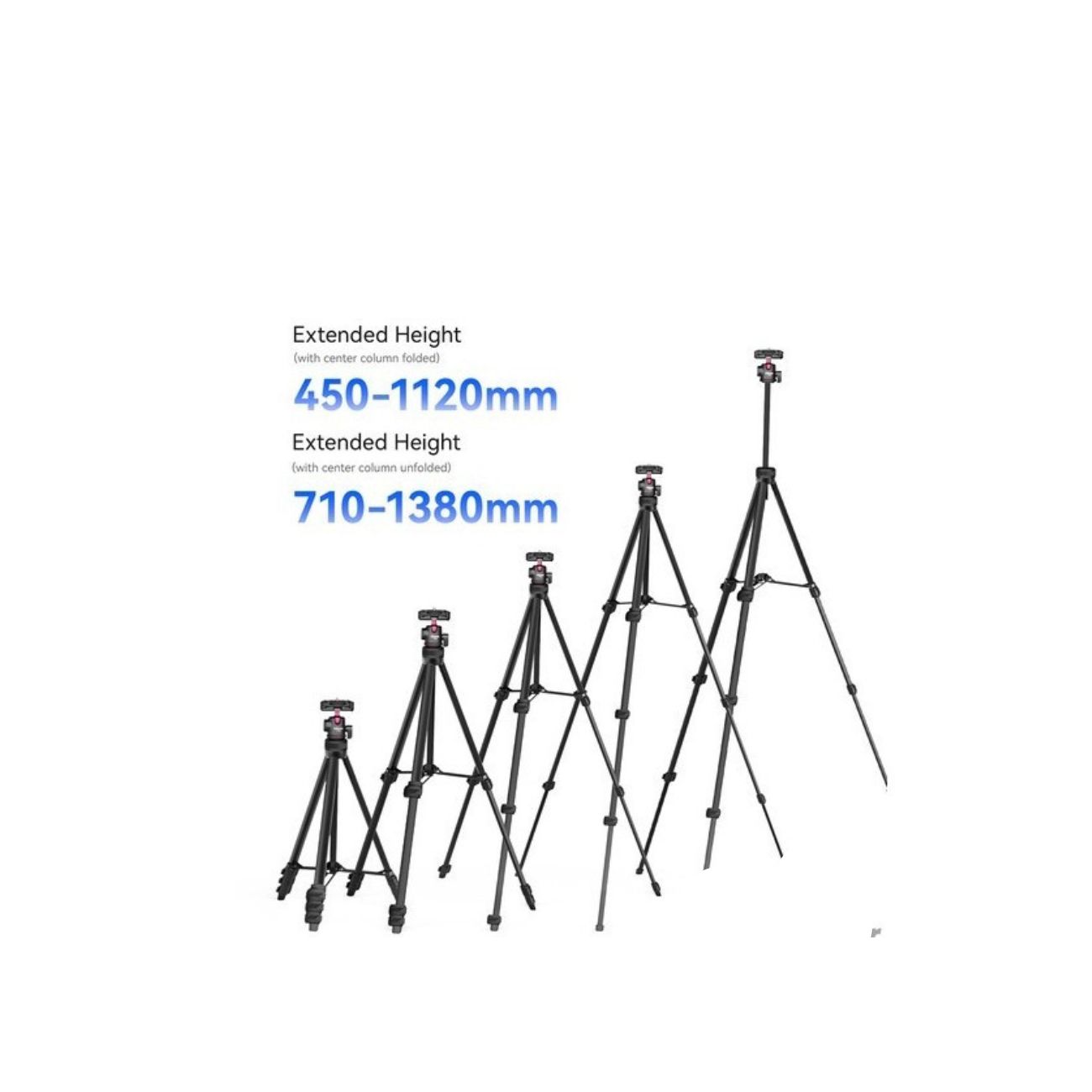 نما سایزهای مختلف سه پایه موبایل اولانزی Ulanzi TT51 Portable Tripod
