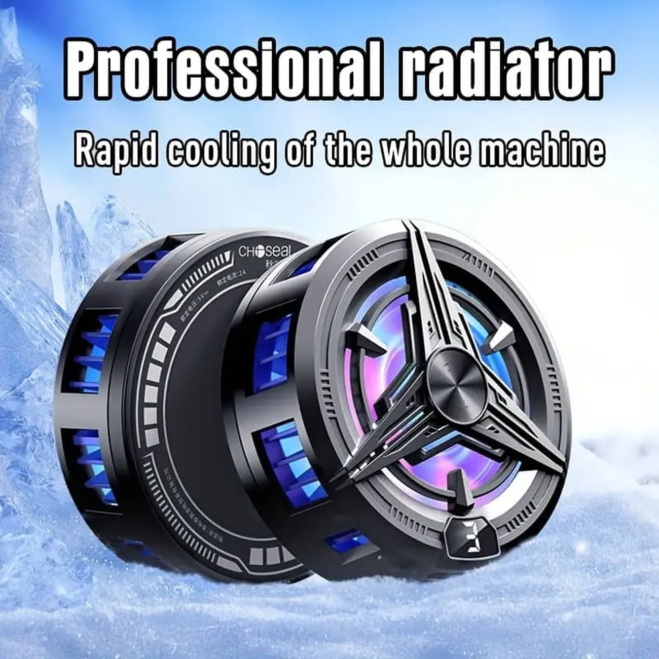 عکس از رنگ مشکی فن خنک کننده موبایل Rock Mobile Cooling Fan