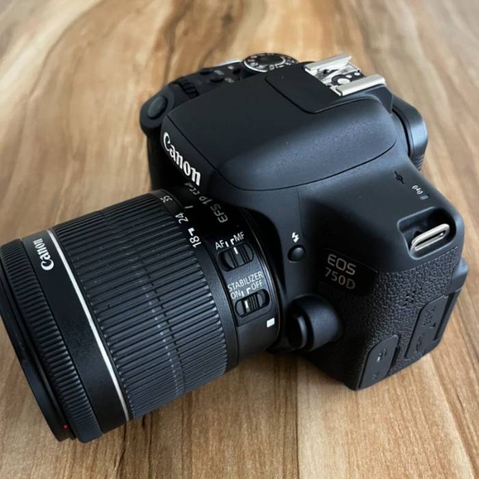 دوربین دست دوم عکاسی کانن Canon EOS 750D Kit 18-55mm f/3.5-5.6 IS STM (400 شات)