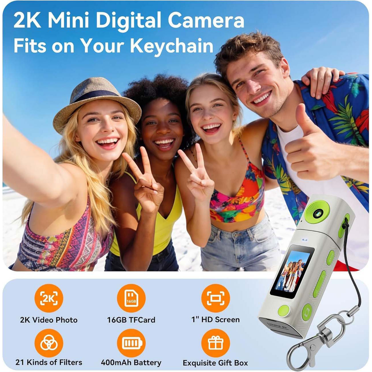 نمای کاربردی دوربین دیجیتال جاکلیدی G10 Mini Keychain Digital Camera