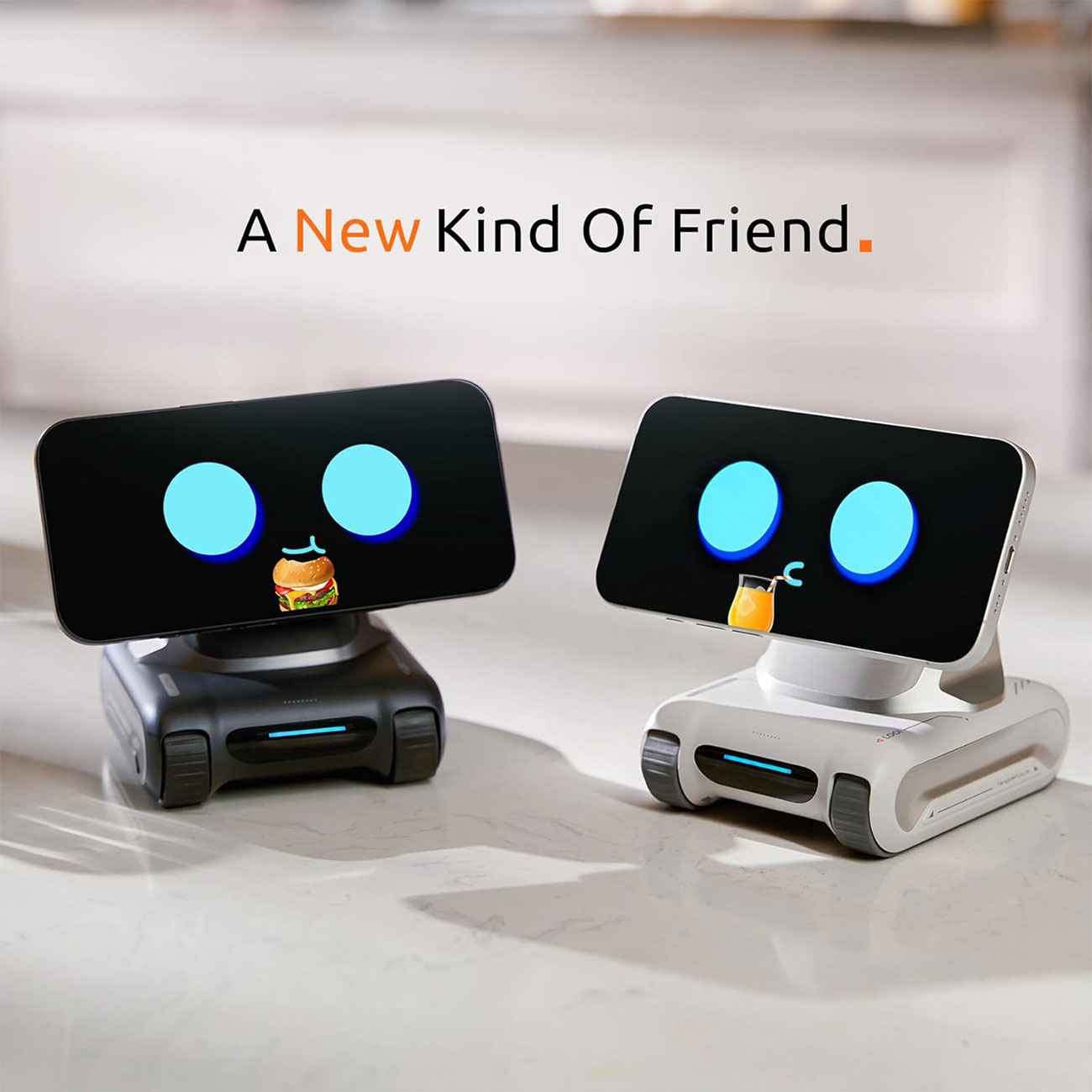 نمای کاربردی از ربات رومیزی هوش مصنوعی TangibleFuture LOOI Robot AI Desktop Companion with ChatGPT