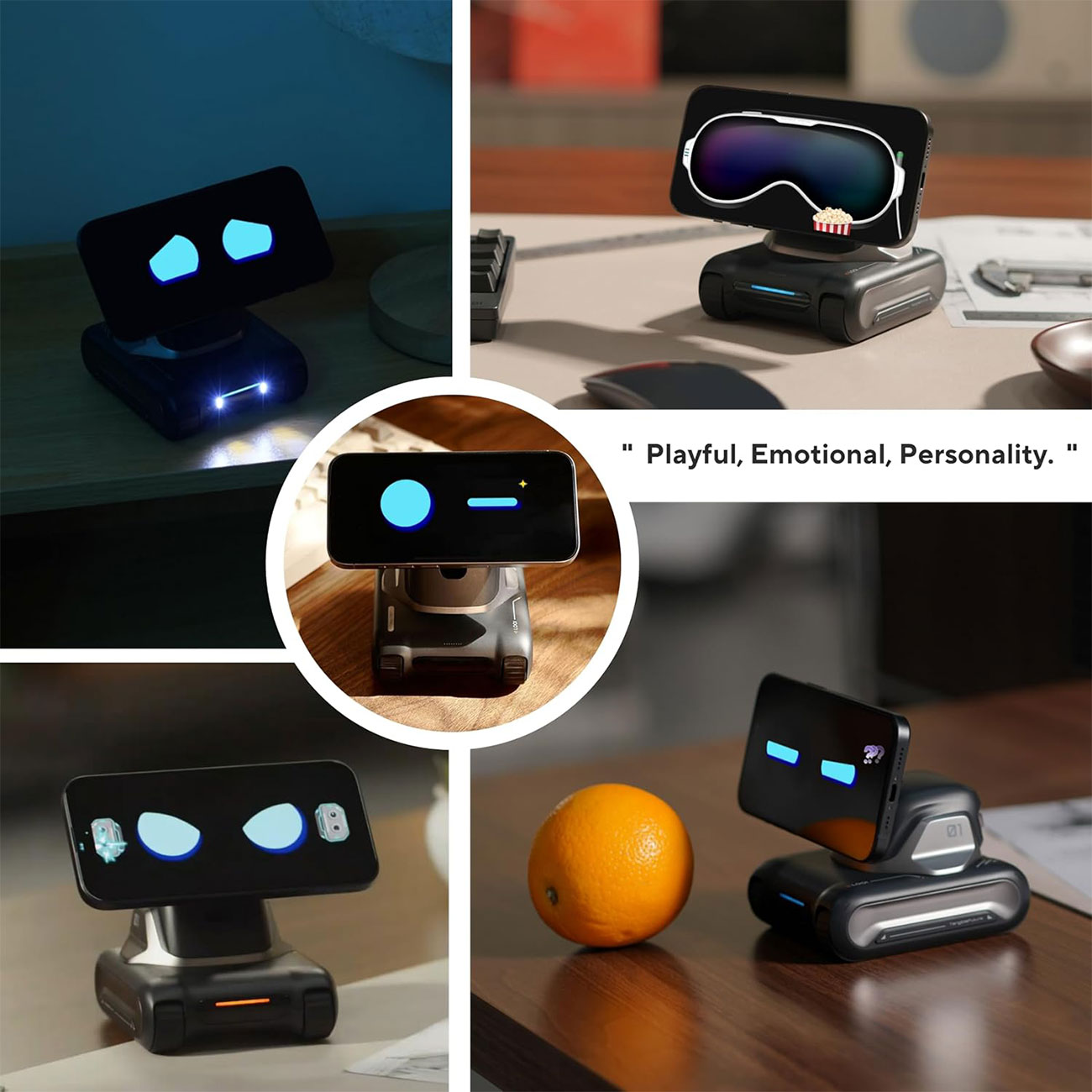 نمای توضیحات ربات رومیزی هوش مصنوعی TangibleFuture LOOI Robot AI Desktop Companion with ChatGPT