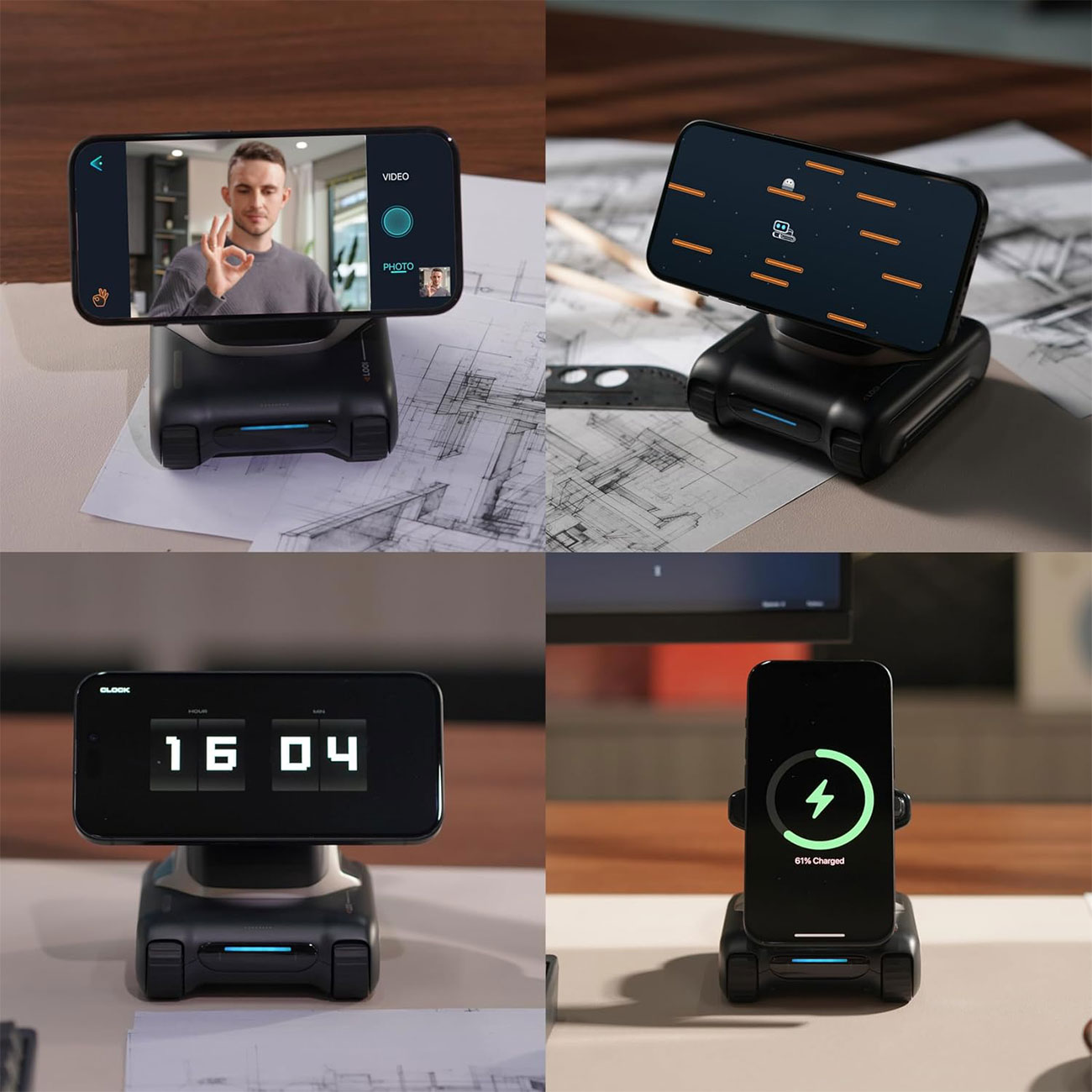 نمای کاربردی ربات هوش مصنوعی TangibleFuture LOOI Robot AI Desktop Companion with ChatGPT