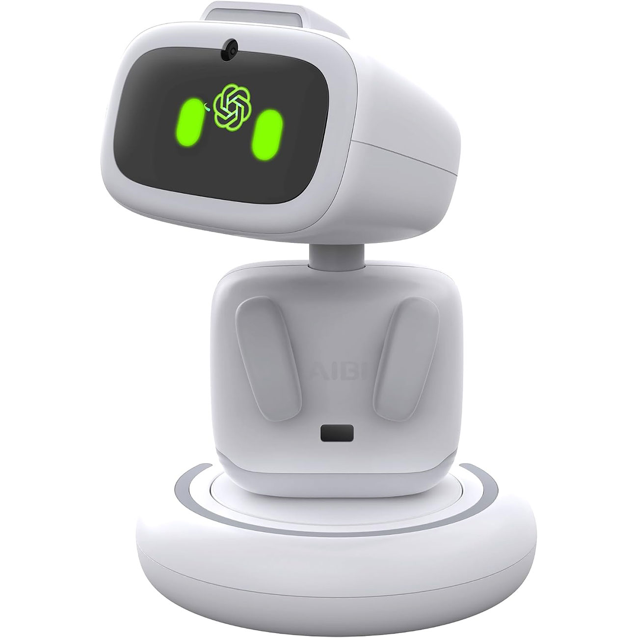 نمای جانبی از ربات هوش مصنوعی EMOPET AIBI Pocket AI Desktop Companion Robot