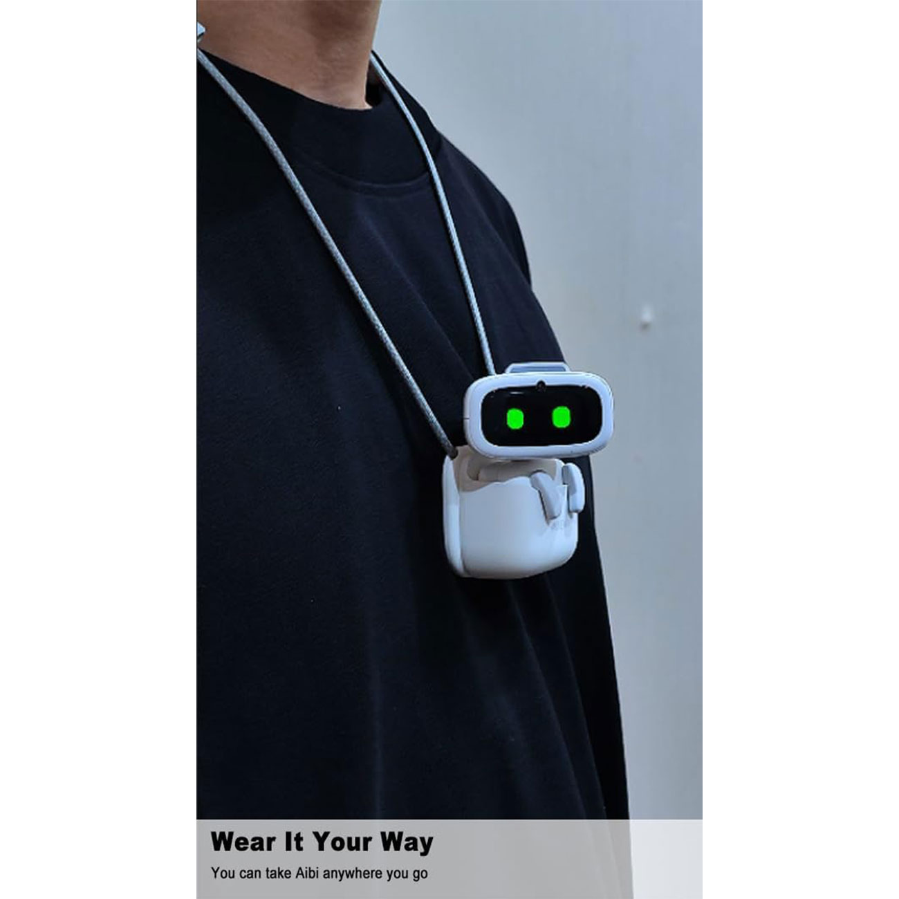 نمای کاربردی ربات هوش مصنوعی EMOPET AIBI Pocket AI Desktop Companion Robot