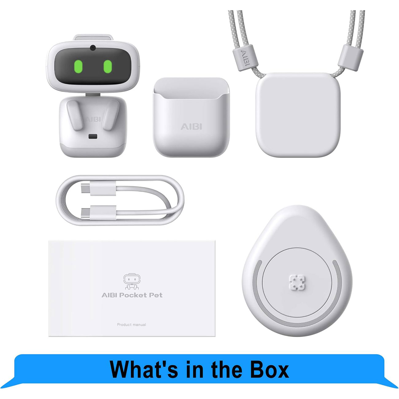 نمای اقلام ربات هوش مصنوعی EMOPET AIBI Pocket AI Desktop Companion Robot