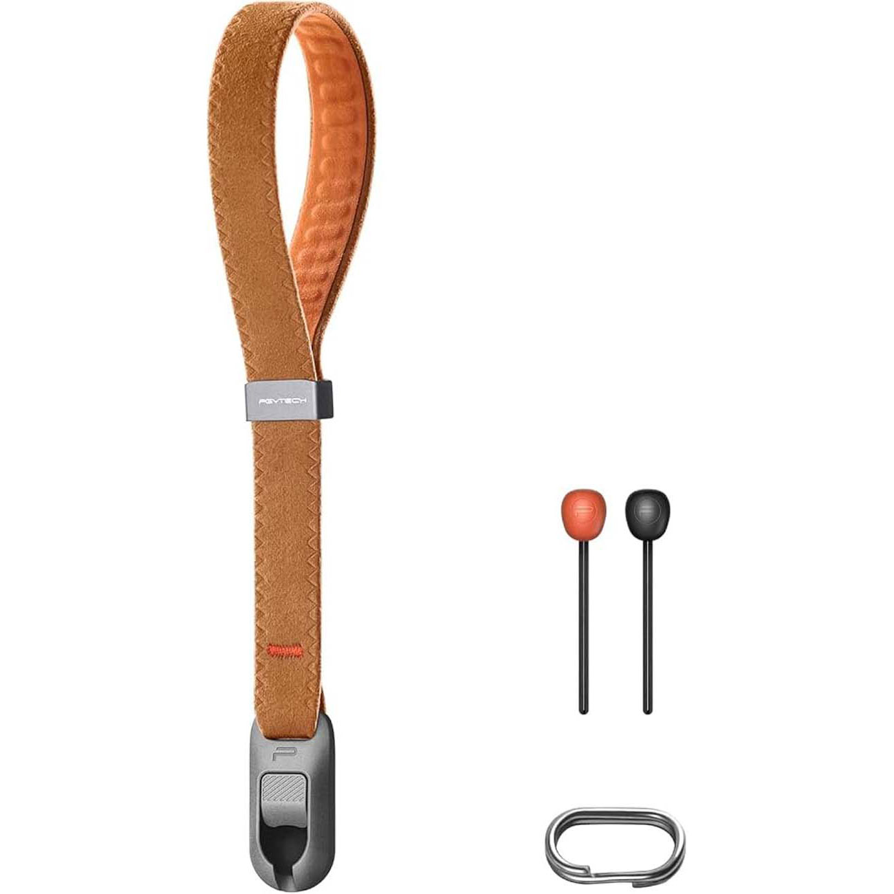 نمای روبه رو بند دوربین قهوه ای PGYTECH Camera Wrist Strap Air