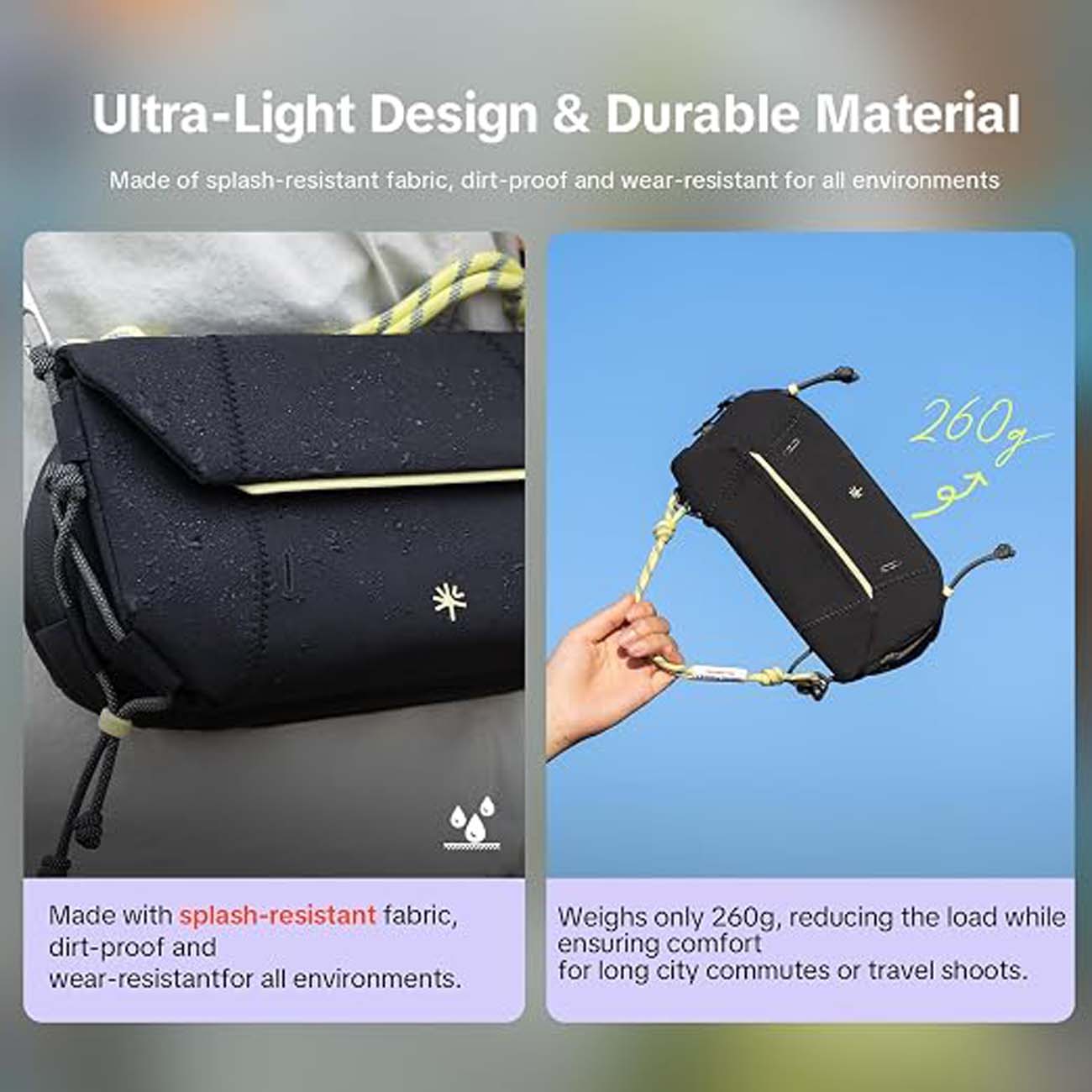نمای توضیحات کیف شانه ای دوربین PGYTECH OneGo Pocket Sling Ultra Camera Bag