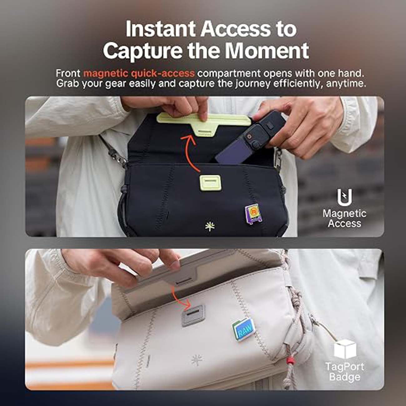 نمای توضیحات کیف دوربین PGYTECH OneGo Pocket Sling Ultra Camera Bag