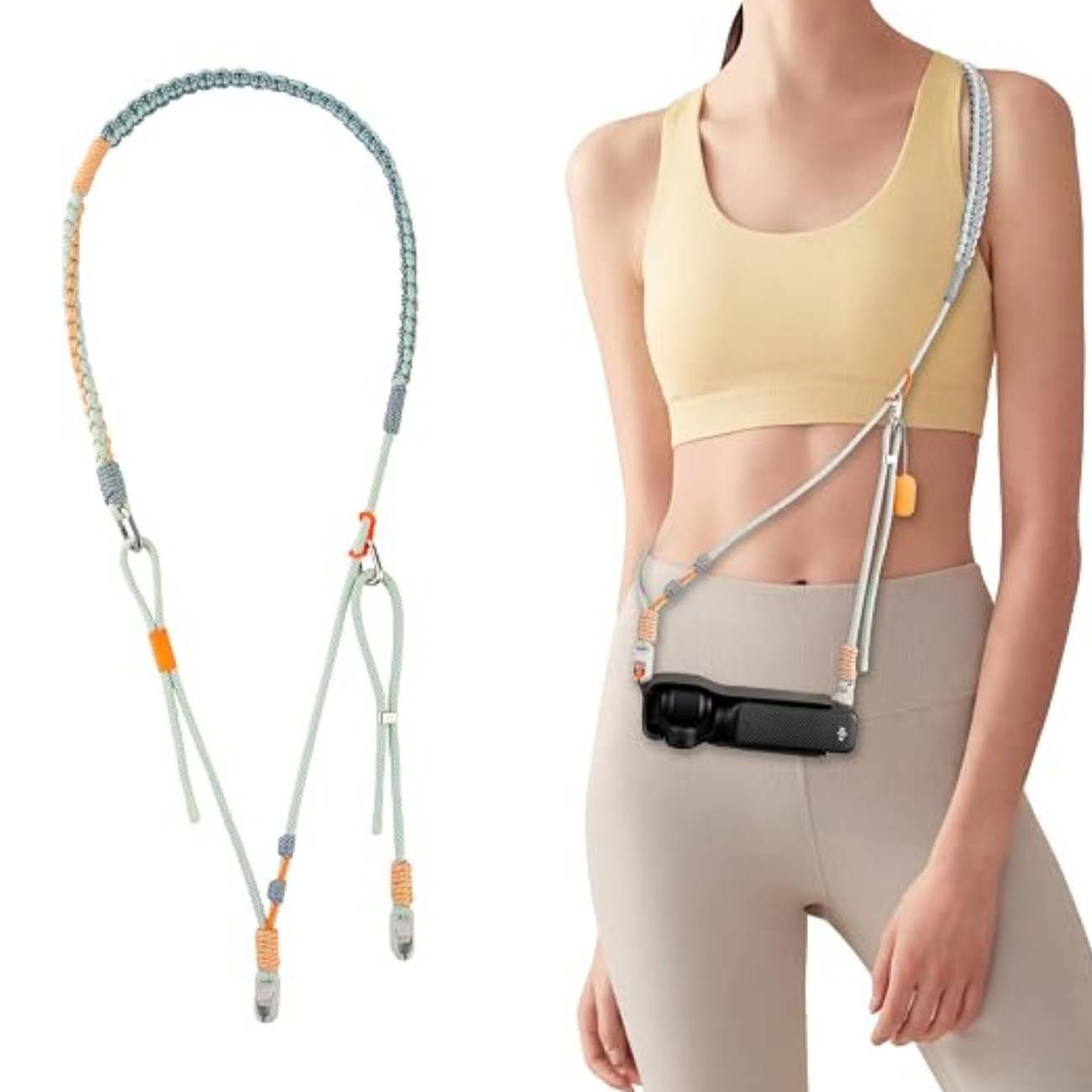 نمای روبه رو بند دوربین و گوشی کراس بادی PGYTECH Pocket-Series Camera Strap