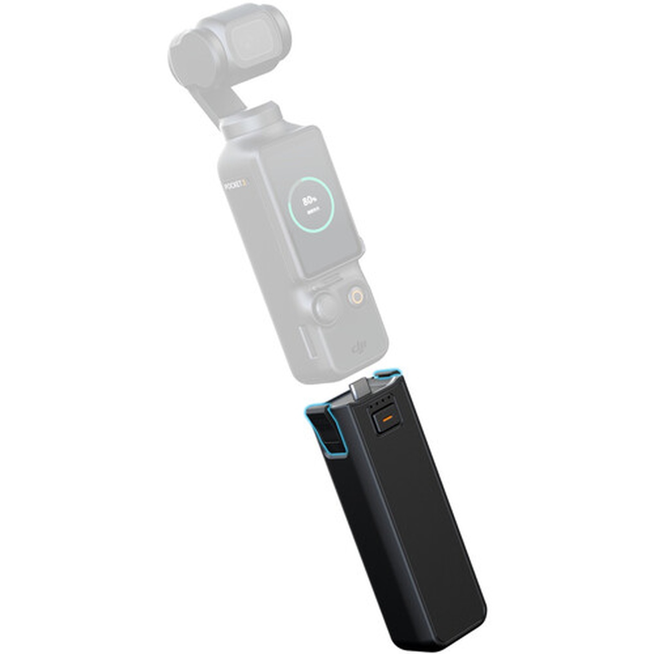 عکس سه رخ از پاوربانک گریپ اسمال ریگ مناسب برای گیمبال اسمو پاکت SmallRig Power Bank Grip for DJI Os