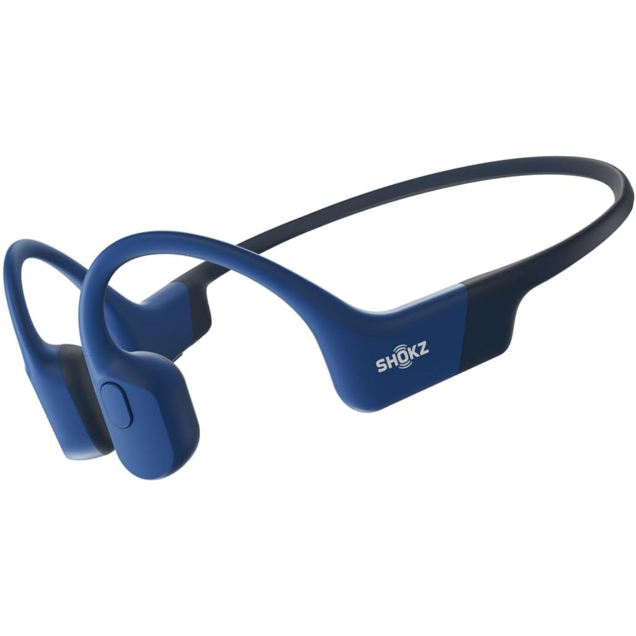 نمای جانبی هدفون ورزشی شوکز آبی Shokz OpenRun Bone Conduction Bluetooth Sport Headphones