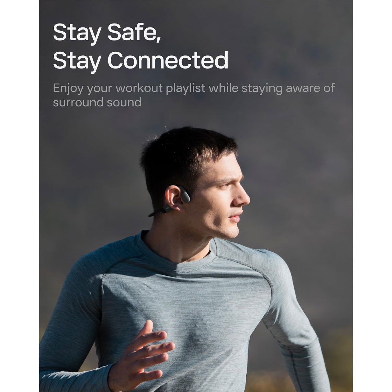 نمای کاربردی هدفون ورزشی بلوتوثی شوکز Shokz OpenRun Bone Conduction Bluetooth Sport Headphones