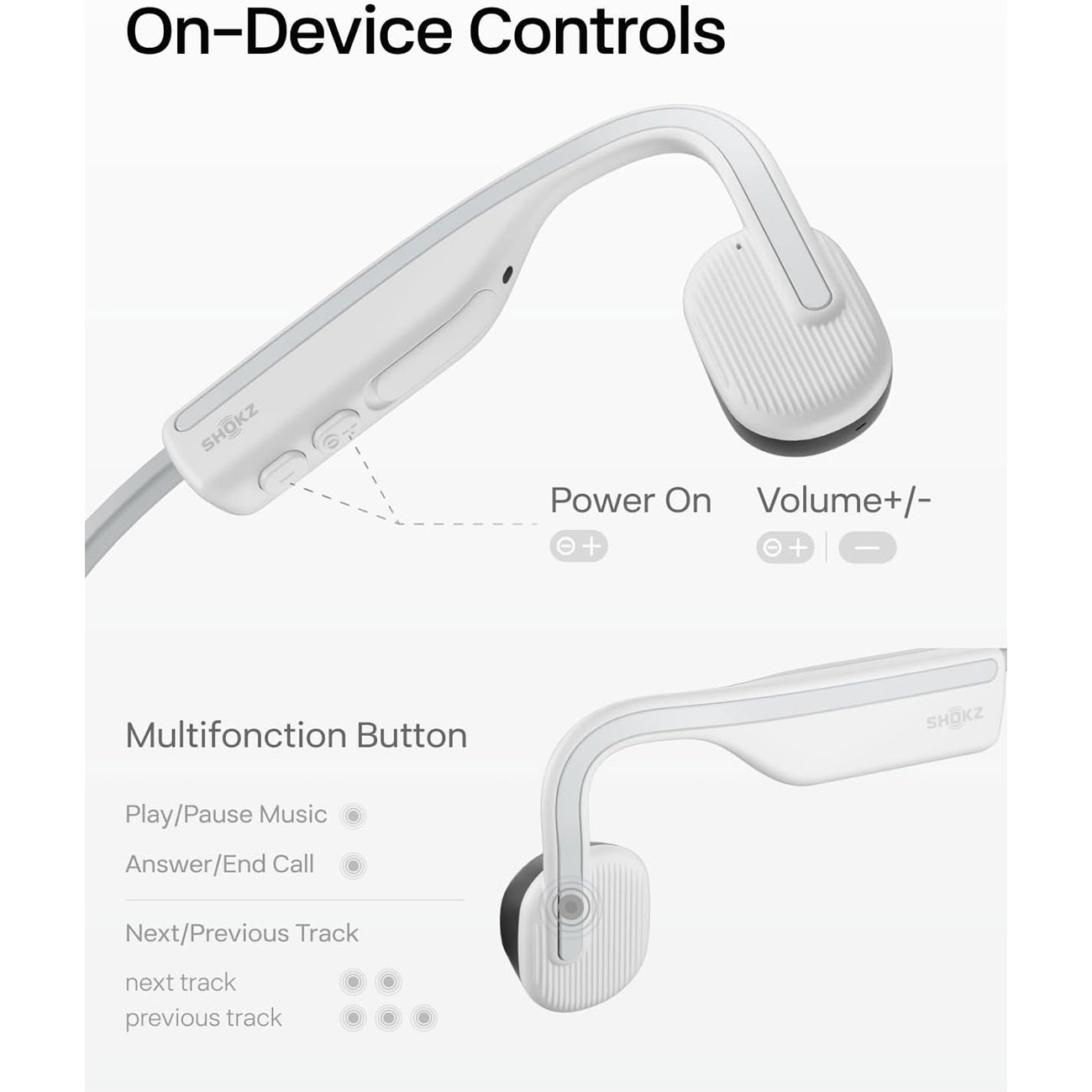 نمای توضیحات هدفون بی‌سیم ورزشی شوکز SHOKZ OpenMove Bone Conduction Sports Headphone