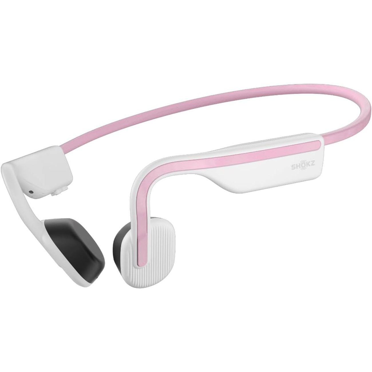 نمای جانبی از هدفون بی‌سیم ورزشی شوکزصورتی SHOKZ OpenMove Bone Conduction Sports Headphone