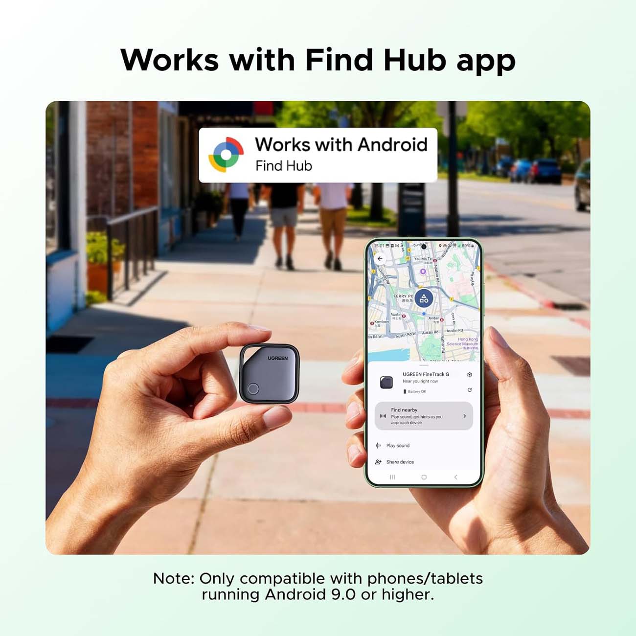 نمای کاربردی از ردیاب بلوتوثی هوشمند یوگرین UGREEN 4 Pieces FineTrack Bluetooth Tracker