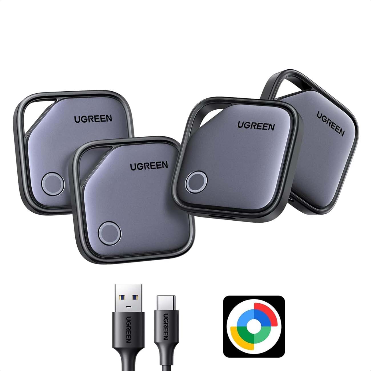 نمای کلی ردیاب هوشمند یوگرین UGREEN 4 Pieces FineTrack Bluetooth Tracker