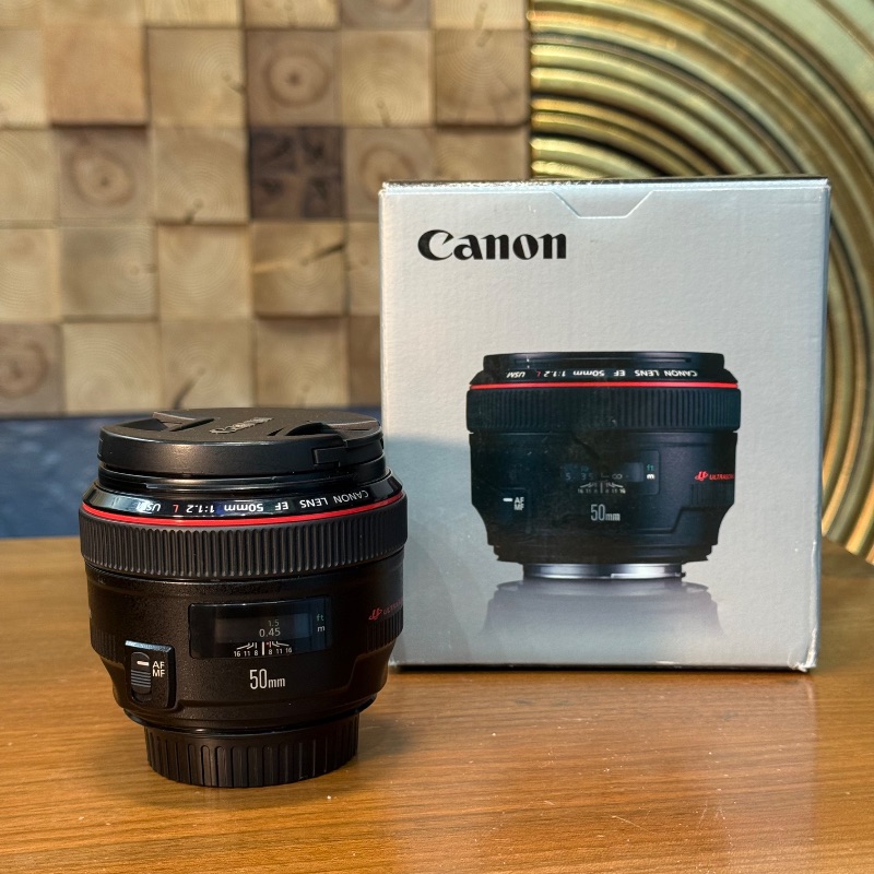 لنز کانن دست دوم Canon EF 50mm f/1.2L USM (جعبه دارد)