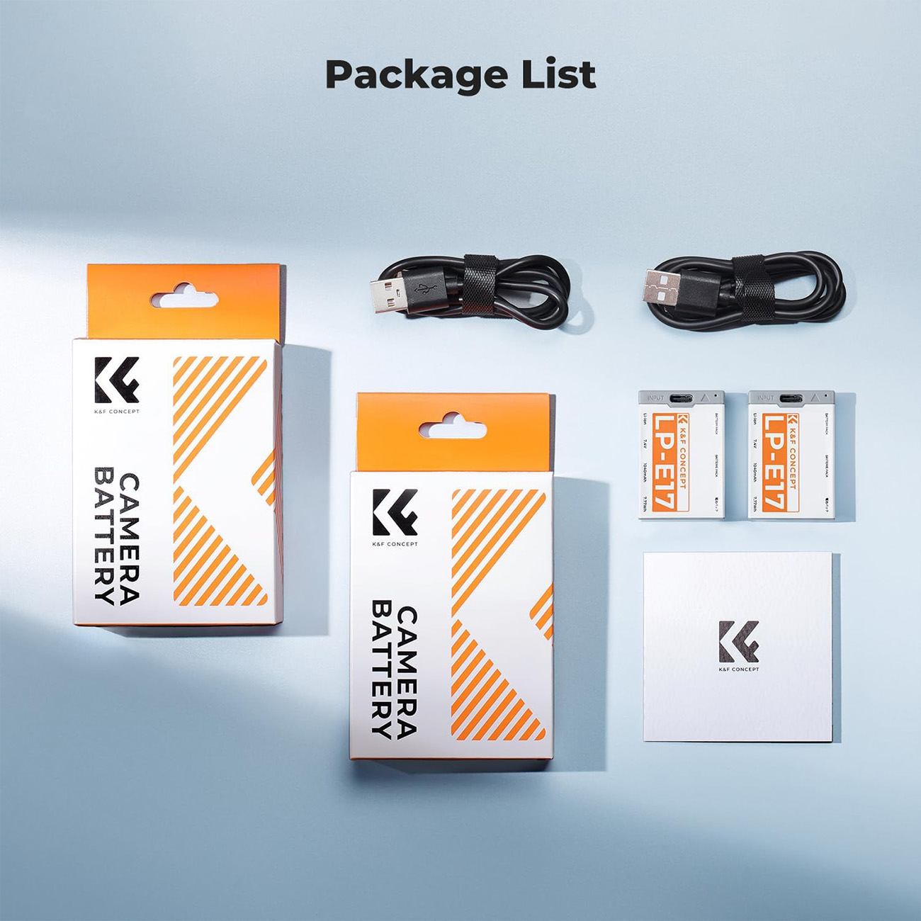 محتویات باتری دوربین کی اند اف K&F Concept LP-E17 Compact Camera Battery