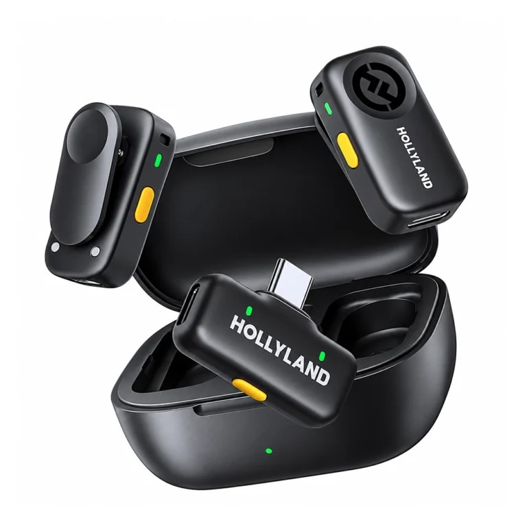 میکروفن بی‌سیم یقه‌ای هالی‌لند Hollyland MOMA LARK A2 Wireless Lavalier Microphone