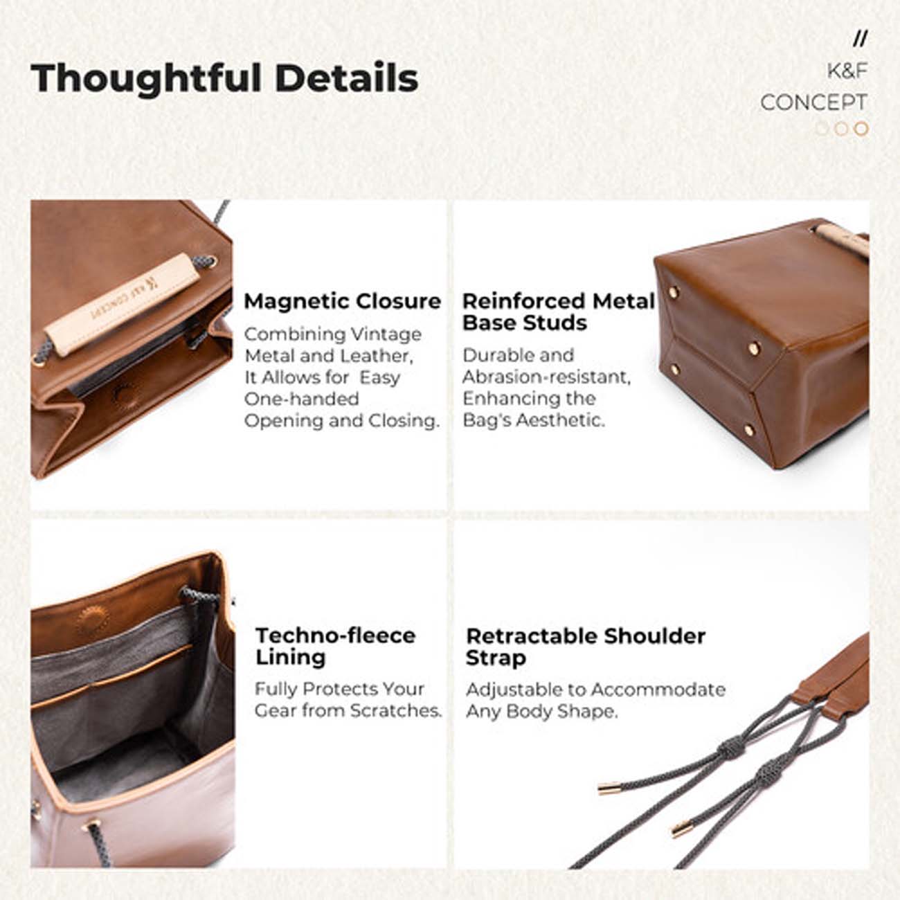 نمای توضیحات کیف شانه ای کی اند اف K&F Concept KF13.224 Urban Wander Sling Bag