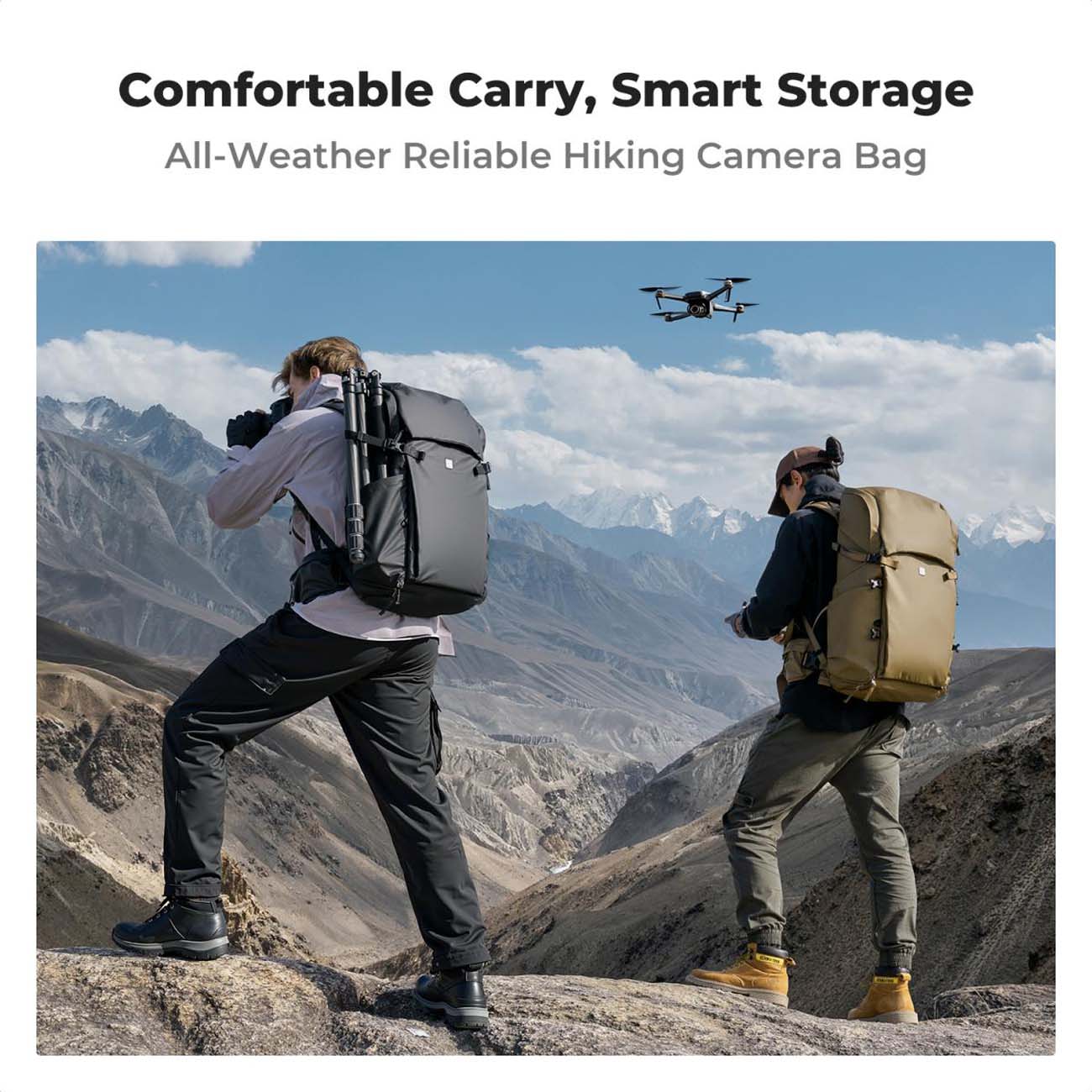 نمای رنگبندی کوله پشتی دوربین کی‌اند‌اف K&F Concept 40L Professional Adventure Camera Backpack