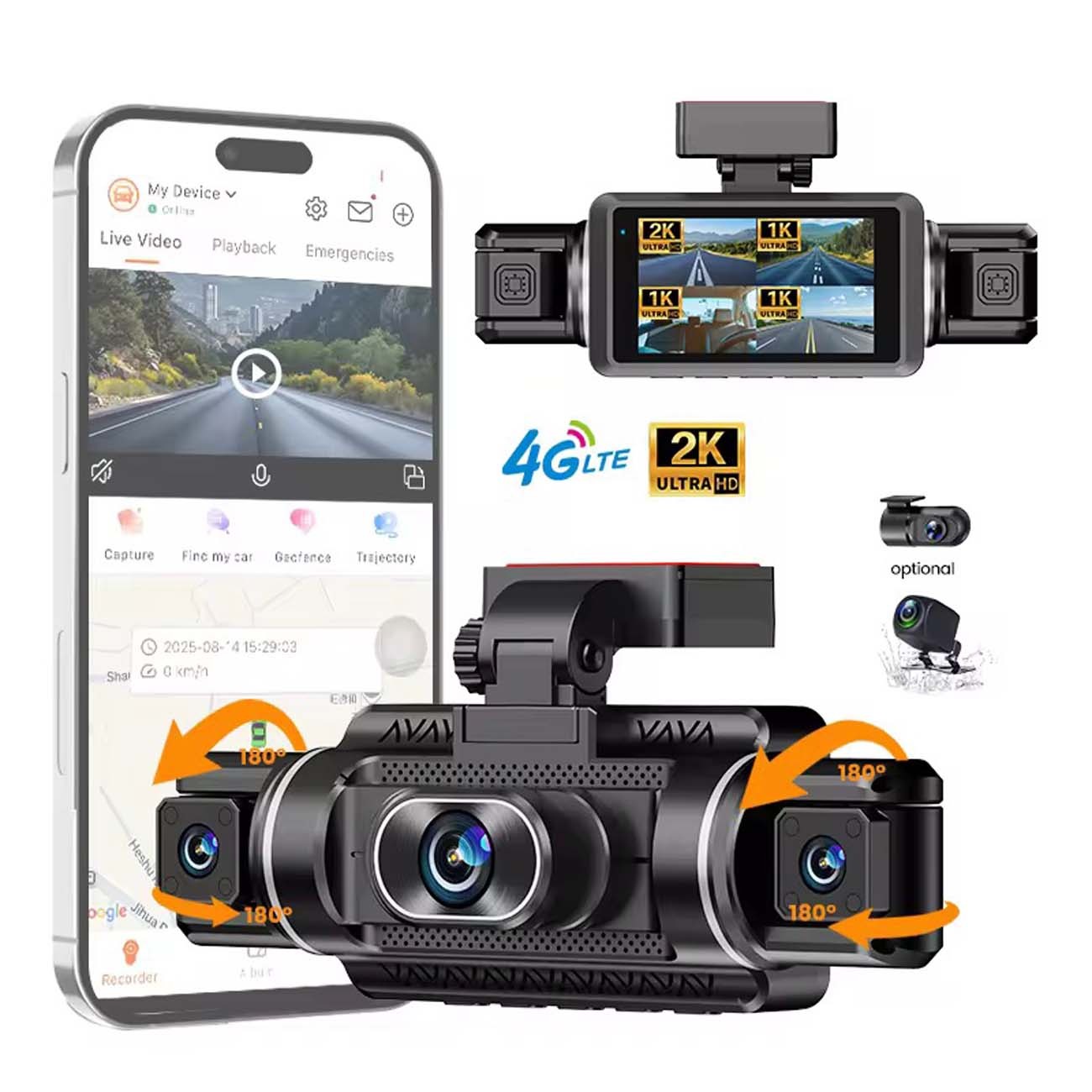 دوربین ثبت وقایع خودرو M200 Smart 4G LTE Car Dash Camera