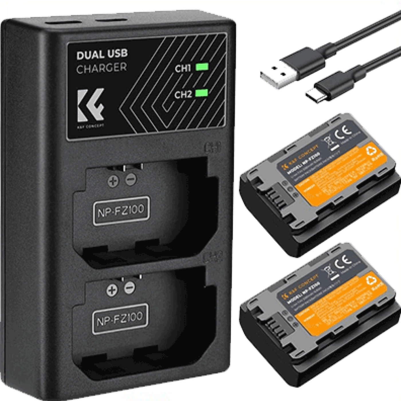شارژر دوبل باتری کی اند اف K&F NP-FZ100 Double battery charger