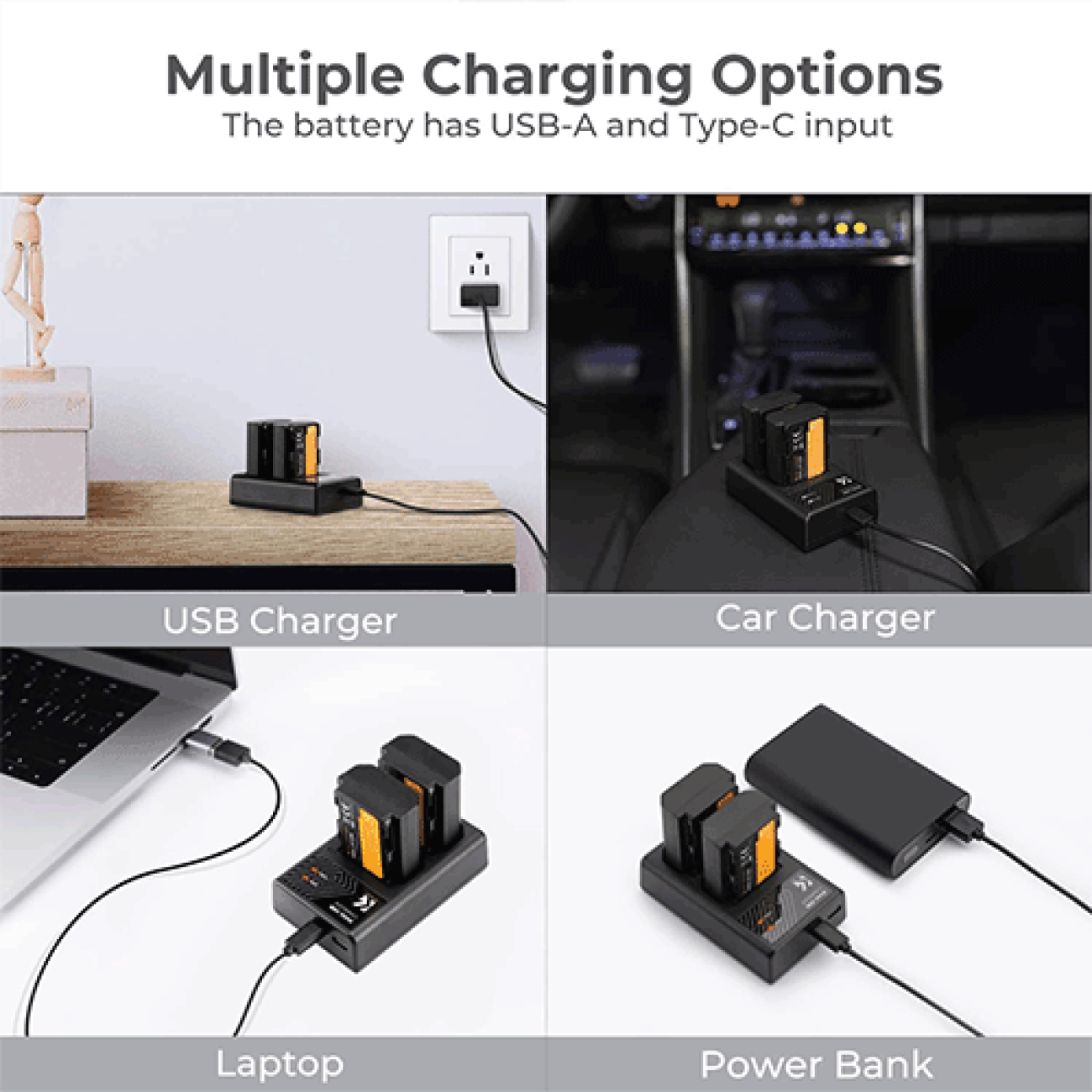 K&F NP-FZ100 Double battery charger