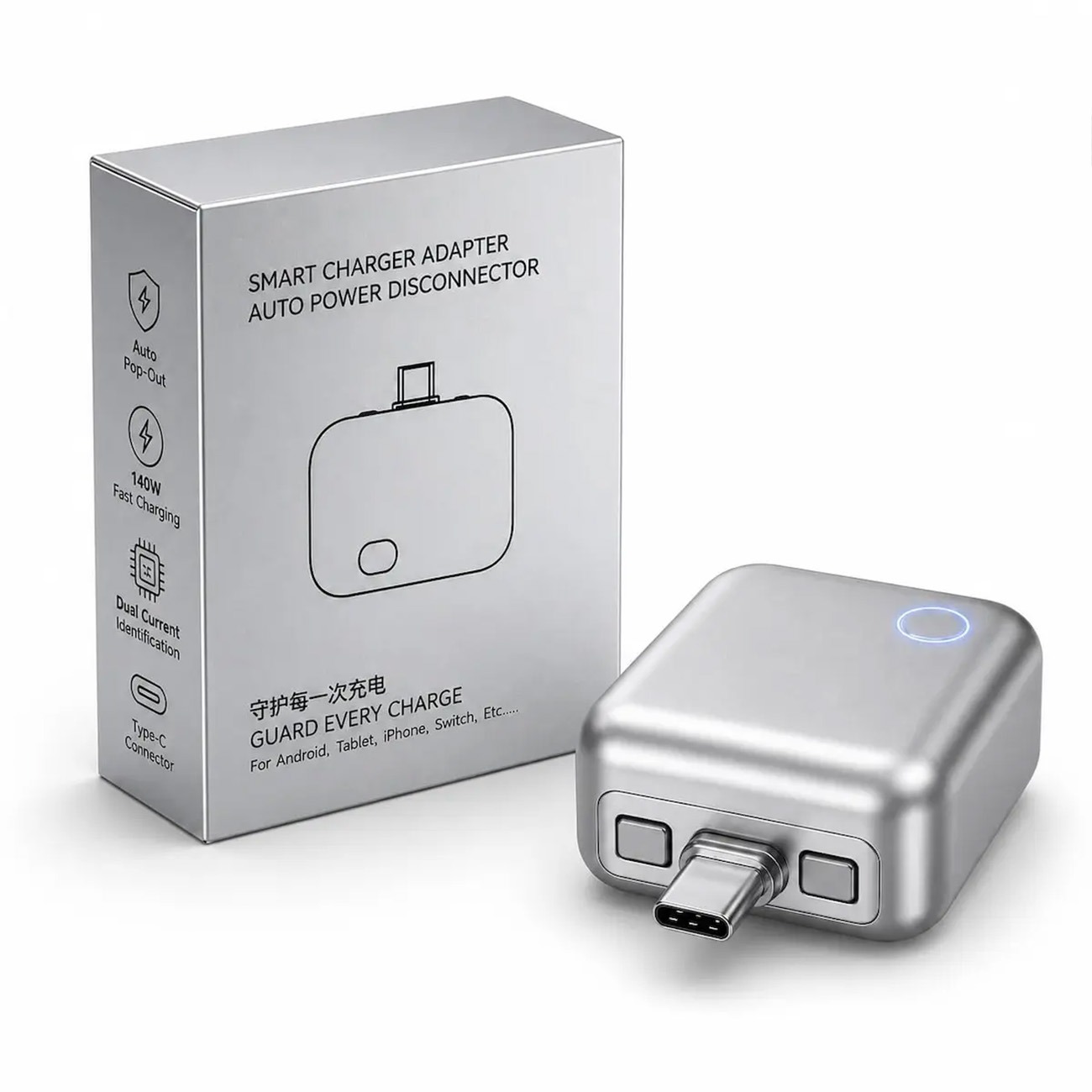 شارژ کش موبایل و تبلت کواجیا KUWAJIA KH-51 Smart Auto Stop Charging Adapter