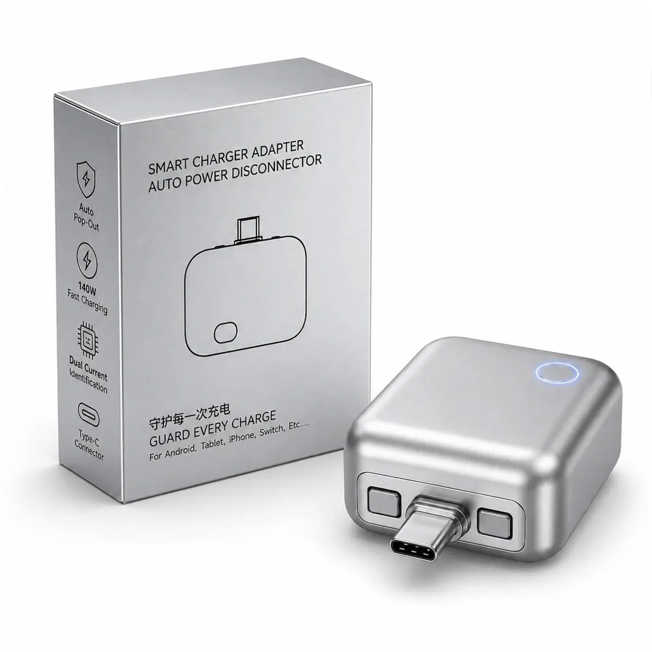 جعبه شارژ کش موبایل و تبلت کواجیا KUWAJIA KH-51 Smart Auto Stop Charging Adapter