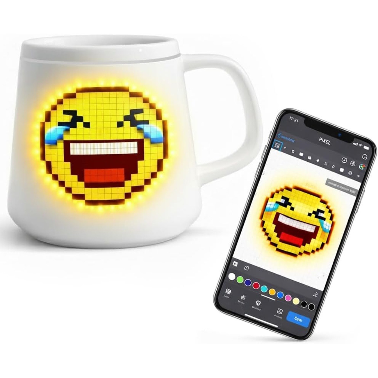 ماگ هوشمند پیکسل ماگ PixelMug P1 Smart Mug With LED