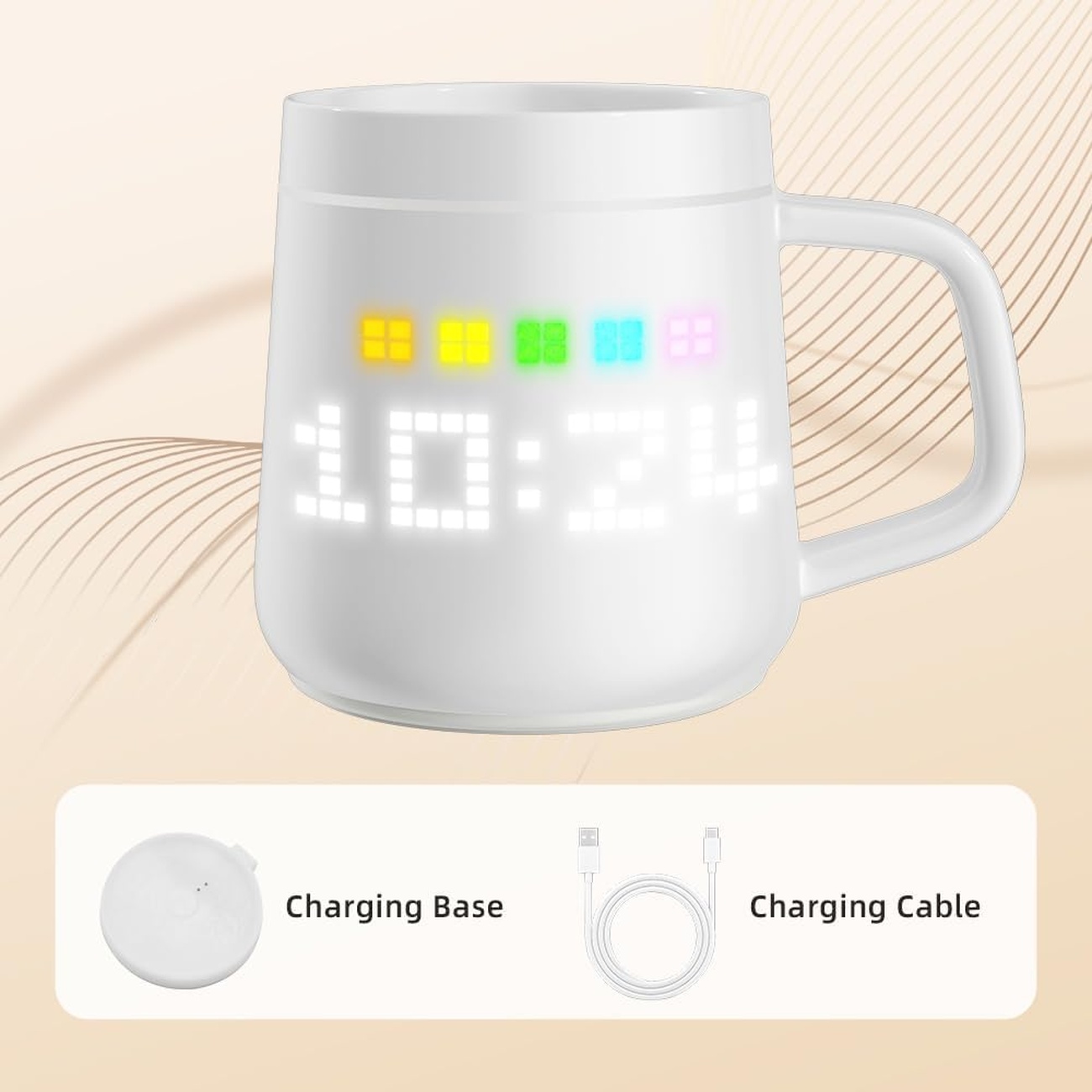 عکس از ویژگی های ماگ هوشمند پیکسل ماگ PixelMug P1 Smart Mug With LED