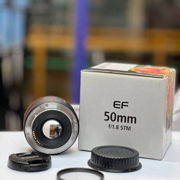 لنز دست دوم کانن  Canon EF 50mm f/1.8 STM Lens (جعبه دارد)